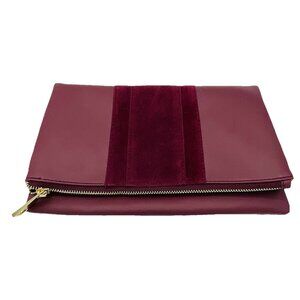 Summer and Rose Womens Wallet Burgundy Faux Leather Suede Portfolio Clutch Bag